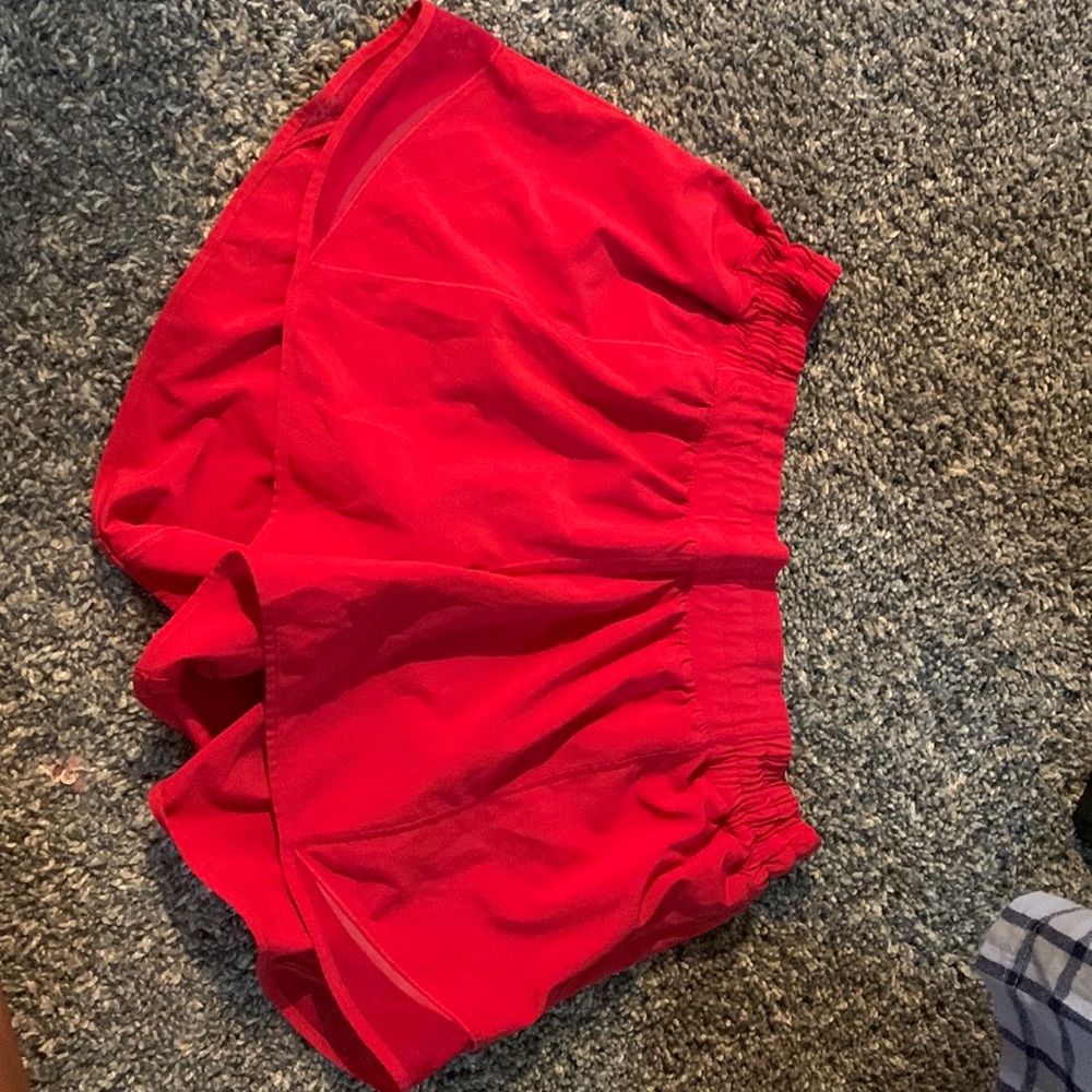 Lululemon Red Hotty Hot athletic shorts